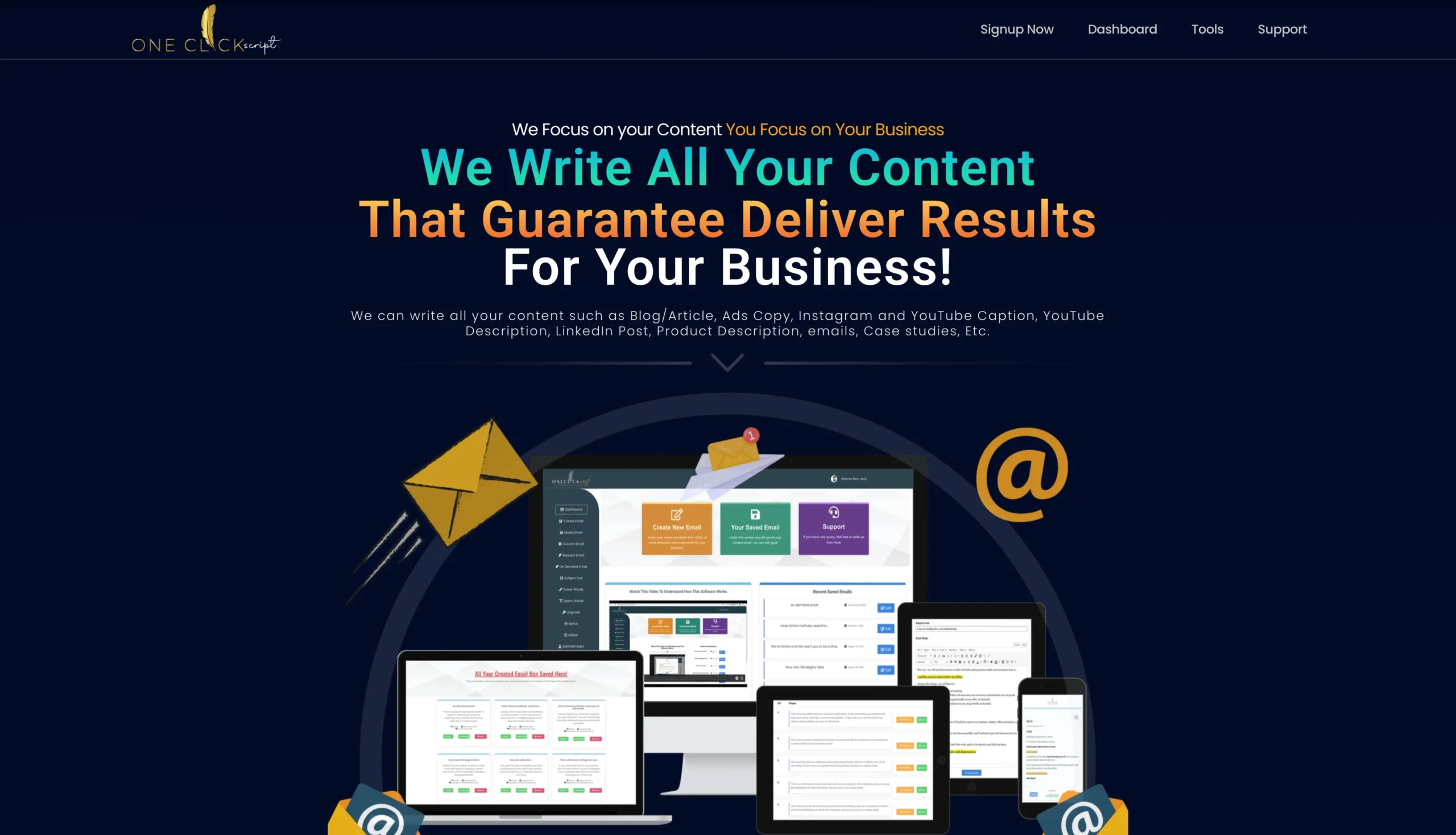 Landing Page design 5 Techysoar oneclickscript scaled Techysoar