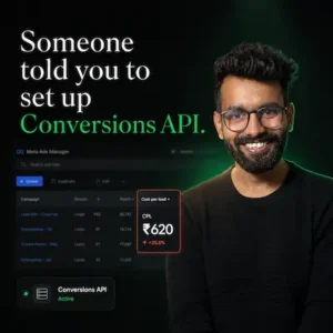 Someone told you set up <span style="color:#22C55E">Conversions API.</span>